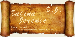 Dafina Jeremić vizit kartica